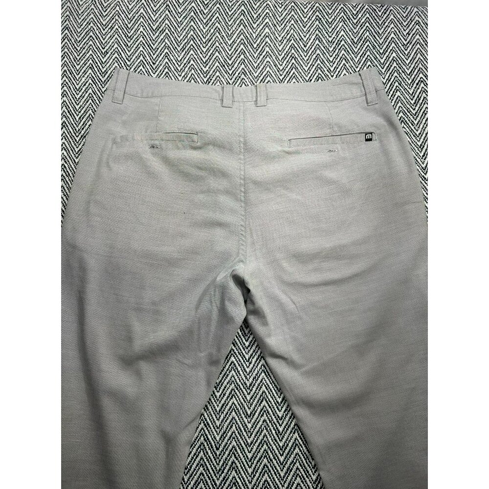 Travis Mathew Mens Gray Stretch Dress Pants Size 34 Classic Fit Lightweight Busi - Picture 5 of 6